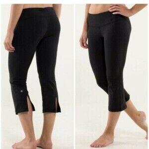 Lululemon Gather and Grow Slit Calf Crop Yoga Pants Size 4
